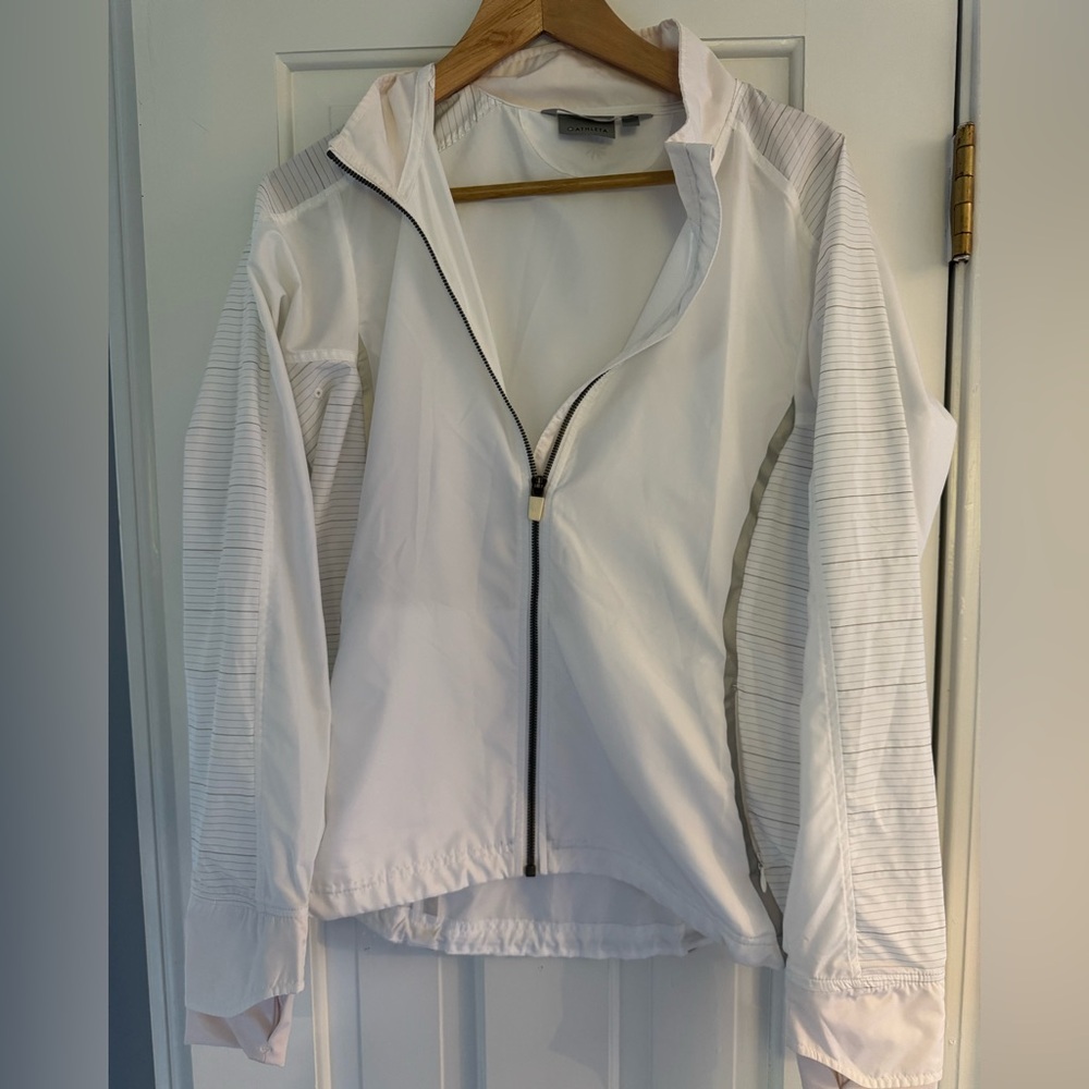 ATHLETA women’s white windbreaker jacket - size M